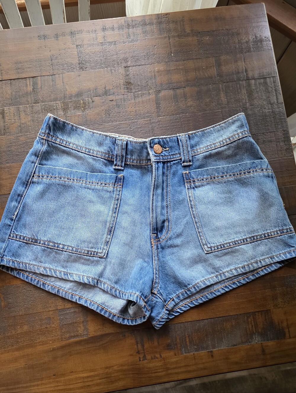 Roxy Light Blue Denim Pocket Shorts